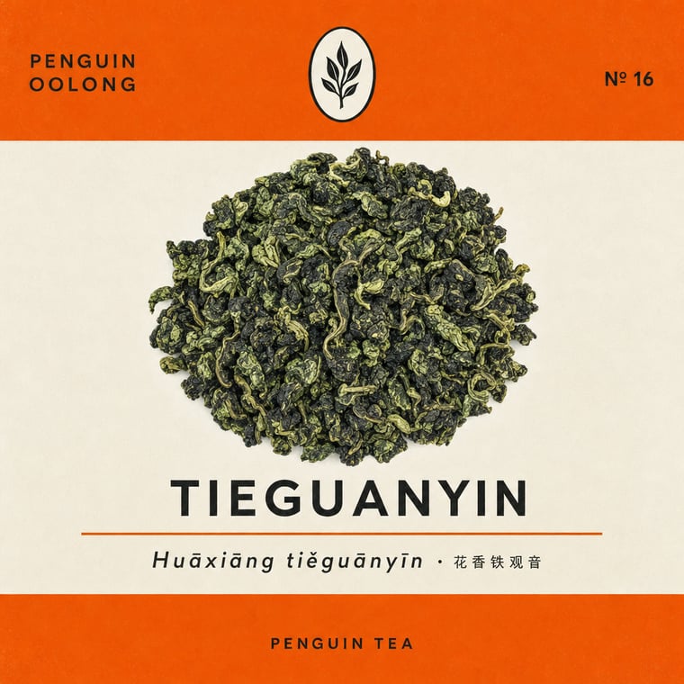 The design — Floral Tie Guan Yin